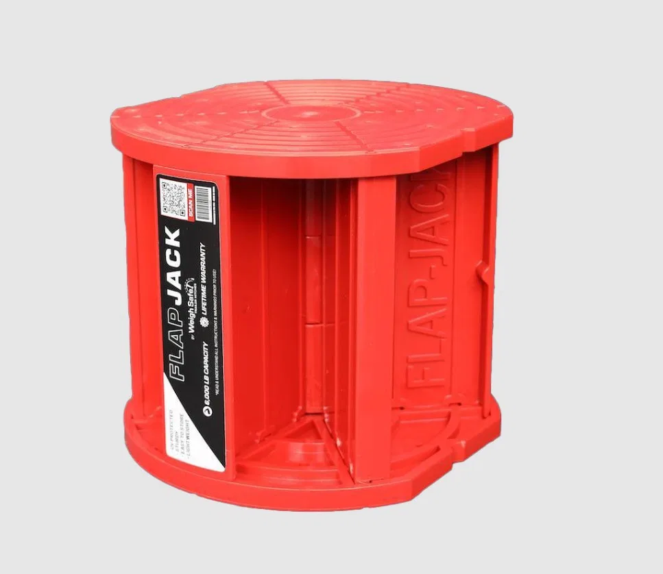 WSFJ-4 – WEIGH SAFE Trailer Stabilizer Jack Block, 8 Inch Height Assembled/ 2 Inches Collapsed 6000 Pound Capacity Re...